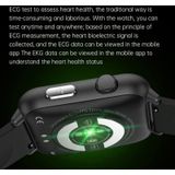 E200 1.72 inch HD Scherm Encoder Lederen Band Smart Horloge Ondersteunt ECG Monitoring/Bloed Zuurstof Monitoring (Bruin)