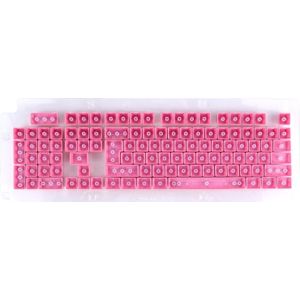 104 toetsen Double Shot PBT Backlit toetsdoppen uit voor mechanische toetsenbord(roze)
