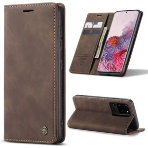 Voor Galaxy S20 Ultra Caseme multifunctionele horizontale flip lederen behuizing  met kaartsleuf & houder & portemonnee(koffie)