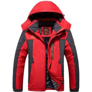 Winter Fleece militaire jassen mannen windbestendige waterdichte outwear Parka Windbreaker warme jas  maat: XXXXXL(Rood)