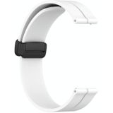 Voor Garmin Venu Sq 2 Muziek 20mm Effen Kleur Magnetische Sluiting Siliconen Horlogeband (Wit)