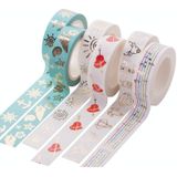 6 rollen bronzing papier tape decoratieve album papier hand gescheurde stickers (Q-35)