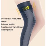 1 paar antislip compressiebanden houden warm en verlengen kniebeschermers  maat: XXL (bijvoet zwart)