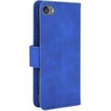 Voor iPod Touch 6 & 5 Solid Color Skin Feel Magnetic Buckle Horizontal Flip Calf Texture PU Leather Case met Holder & Card Slots & Wallet(Blue)