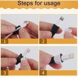 2 stks anti-break USB Charge kabel Winder beschermende case bescherming Sleeve (Baby Blue)