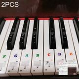 2 STUKS 88/61/54/49 Toetsen Piano Elektronische Orgel Toetsenbord Hand Roll Piano Notatie Muziekschaal Transparante Sticker