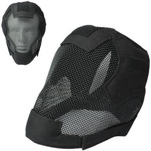 Draad Guard tactische helm/schermen masker (zwart)
