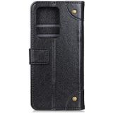 Voor Samsung Galaxy S30 Ultra / S21 Ultra Copper Buckle Nappa Texture Horizontale Flip Lederen case met Holder & Card Slots & Wallet(Zwart)