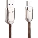1m 2A Micro USB naar USB 2.0 Sync snelle lader datakabel voor Galaxy S7 & S7 Edge / LG G4 / Huawei P8 / Xiaomi Mi4 en andere Smartphones (bruin)