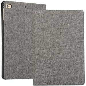 Doek textuur TPU horizontale Flip lederen case voor iPad mini 2019 & Mini 4  met houder (grijs)