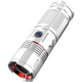 Outdoor witte laser Type-C opladen telescopische zoom zaklamp met Power Bank-functie