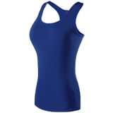 Tight Training Yoga Running Fitness Quick Dry Sports Vest (Kleur: Blue Size:XL)