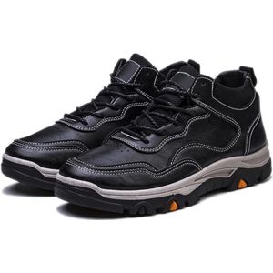 Heren outdoor wandelen casual leren schoenen verdikte antislip waterdichte sneakers  maat: 41