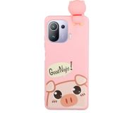 Voor Xiaomi MI 11 Pro Shockproof Cartoon TPU-telefoonhoes (schattig varken)