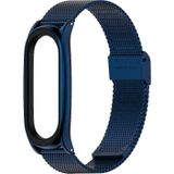 For Xiaomi Mi Band 6 / 5 / 4 / 3 Mijobs Milan Buckle Plus Stainless Steel Replacement Watchband(Blue)