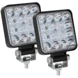 D0038 11.2 W 10-30V DC 6000K 3 inch 16 LEDs vierkante offroad truck auto rijden licht werk licht Spotlight mistlicht