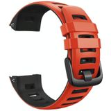 Voor Garmin Instinct / Instinct Esports tweekleurige siliconen vervangende riem horlogeband (rood + zwart)
