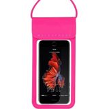 Outdoor duiken zwemmen mobiele telefoon touch screen waterdichte tas voor 5 1 tot 6 inch mobiele telefoon (Rose Red)