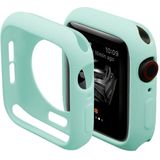 ENKAY Hat-Prins 2 in 1 TPU semi-geklede beschermende Shell + 3D volledig scherm PET gebogen warmte buigen HD Screen Protector voor Apple Watch serie 4 44mm(Green)