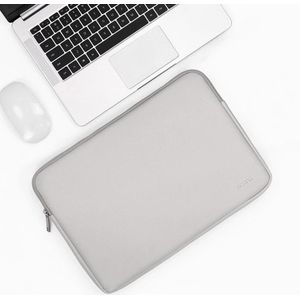BAONA BN-Q001 PU lederen laptoptas  kleur: grijs  maat: 13/13.3 / 14 inch