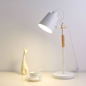 Knop schakelaar lezing bureaulamp Home Decoratie lamp (wit)