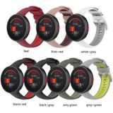 Voor Polar Vantage V2 silicagel gemengde kleur sport horlogeband (wit + grijs)