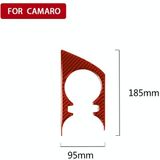 Car Carbon Fiber Water Cup Holder Panel Decorative Sticker for Chevrolet Camaro 2017-2019  Left Drive (Red)