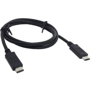 USB 3.1 Type C mannetje Connector naar mannetje verleng Data kabel voor Tablet & mobiele telefoon & Hard Disk Drive  Kabel Lengte: ongeveer 1 meter (zwart)
