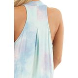 Tie-Dye Print V-hals Vest T-shirt voor dames (kleur: lichtblauw Maat: XXL)