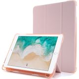 Voor iPad 9.7 (2018) & (2017) Airbag Horizontale Flip Lederen Kast met drievoudige houder & penhouder(roze)