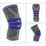 Outdoor Fitness alpinisme Knit bescherming siliconen Anti - botsing voorjaar ondersteuning sport knie beschermer  grootte: M (lichtgrijs)