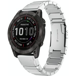 Voor Garmin Fenix 7 Sapphire Solar 22 mm Tortoise Shell roestvrijstalen horlogeband