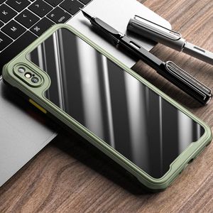 Voor iPhone XS Max iPAKY Dawn Series Airbag Shockproof TPU Case (Army Green)