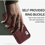 Voor iPhone XR Armor Ring Portemonnee Achterkant Telefoonhoes