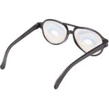 Kunststof grappige grap bril met zwart frame (zwart)