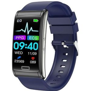 E600 1 47 inch kleurenscherm Smart Watch siliconen band ondersteuning hartslagmeting / bloeddrukmeting