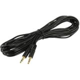 AUX kabel  3.5mm mannelijke Mini Plug Stereo-audiokabel  lengte: 5m (zwart + goud vergulde Connector)