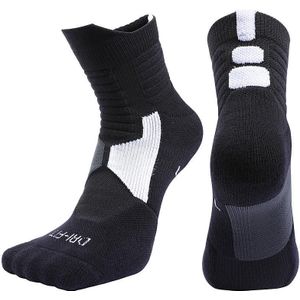 2 paren antibacterile badstof sokken basketbal sokken mannen en vrouwen volwassen sport sokken  maat: M 35-38 yards