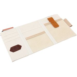 Muti-functionele Auto auto zonneklep Sunglass houder Card houder innerlijke Pouch opbergtas (Khaki)