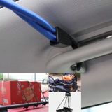 Herbruikbare auto montagetoe touw auto verstelbaar elastisch touw Trunk opslag haken riem bevestiging voertuig montagetoe touw  lengte: 1.2m (zwart)