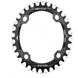 MOTSUV ronde smalle brede Chainring MTB fiets 104BCD tand plaat onderdelen elliptische plaat 34T (zwart)