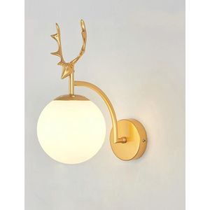 LED glazen wand slaapkamer nachtlampje woonkamer studeertrap wandlamp  krachtbron: 5W warm licht (6104 gouden melk wit)