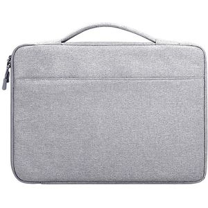 Oxford doek waterdichte laptop handtas voor 14 1 inch laptops  met kofferbak trolley riem (grijs)