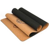 183X68cm natuurlijke kurk TPE yoga mat fitness matten Pilates antislip Yogamatten (bruin)