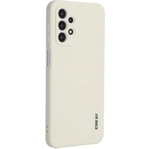 Voor Samsung Galaxy A23 Enkay Liquid Silicone Soft Shockproof Phone Case (Beige)