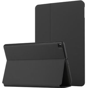 Voor Samsung Galaxy Tab A 10.1 2019 T515 / T510 Dual-vouwen Horizontale Flip Tablet Leren Case met Houder (Zwart)