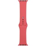 Voor Apple Watch Series 5 & 4 44mm / 3 & 2 & 1 42mm Siliconen horloge vervangende riem  lange sectie (mannen)(Camellia Red)