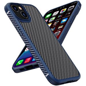 Ipaky MG Series Carbon Fiber TPU + PC Shockproof Case voor iPhone 13