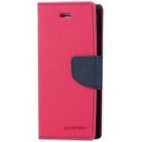 MERCURY GOOSPERY FANCY DIARY for iPhone 8 Plus & 7 Plus Cross textuur horizontale Flip lederen draagtas met Card Slots & portemonnee & Holder(Magenta)