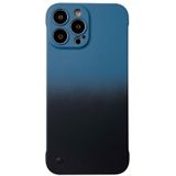 Voor iPhone 13 Pro Max Frameless Skin Feel Gradient Phone Case (Blauw + Zwart)
